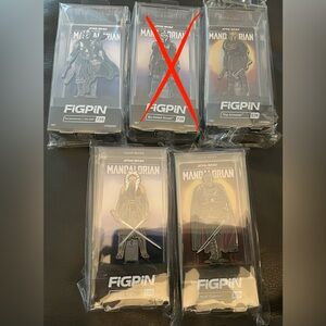 FIGPIN Star Wars Mandalorian Collectible Pins, 4 pins